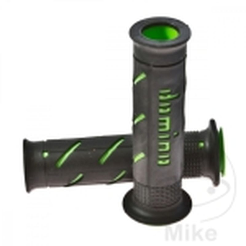 Puños Domino A250 Negro/Verde Abiertos | Motos Camaral