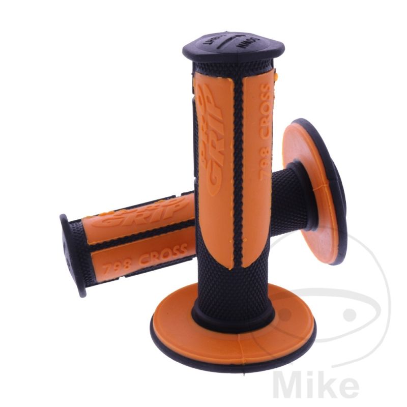 Puños Moto Negro/Naranja 22/25mm | Motos Camaral