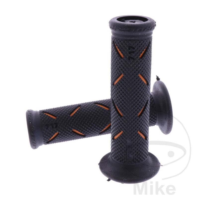 Puños 717 Negro/Naranja 22/25mm | Motos Camaral