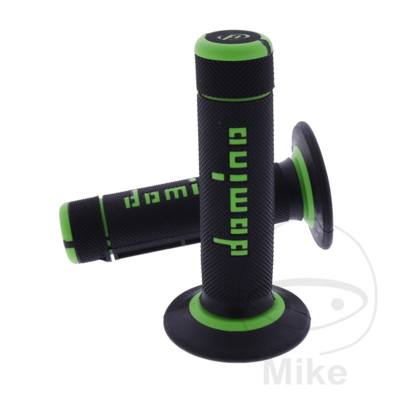 Puños A020 Negro/Verde Domino D.22/26 | Motos Camaral