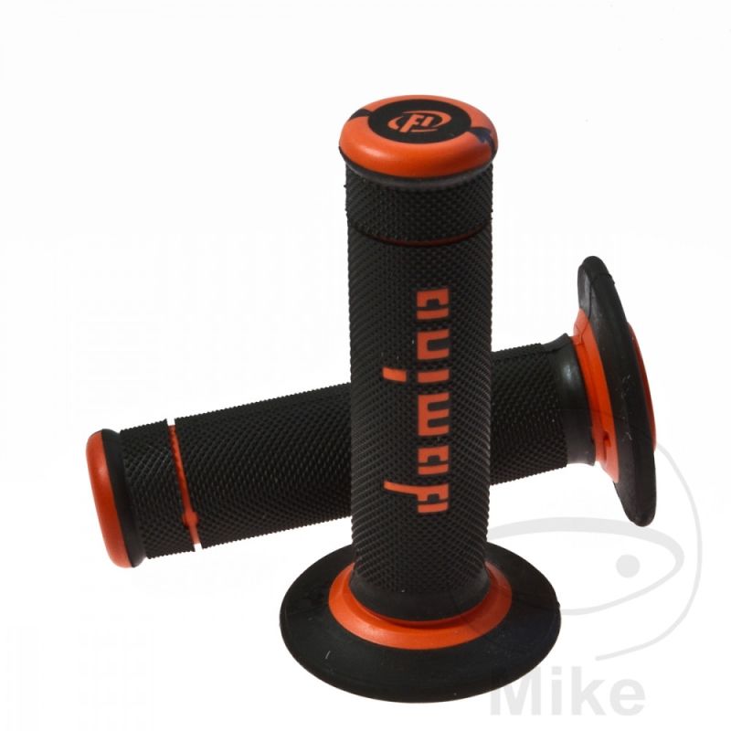 Puños Domino A190 Negro/Naranja 22/26mm | Motos Camaral
