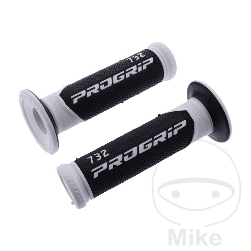Puños 732 Negro/Blanco Cerrados 22/25mm | Motos Camaral