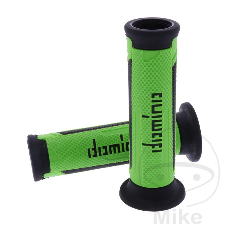 Puños A350 Negro/Verde Domino D.22/26 mm | Motos Camaral
