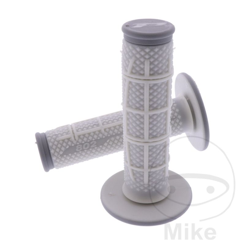 Puños 802 Carbón Gris/Blanco D.22/25mm | Motos Camaral