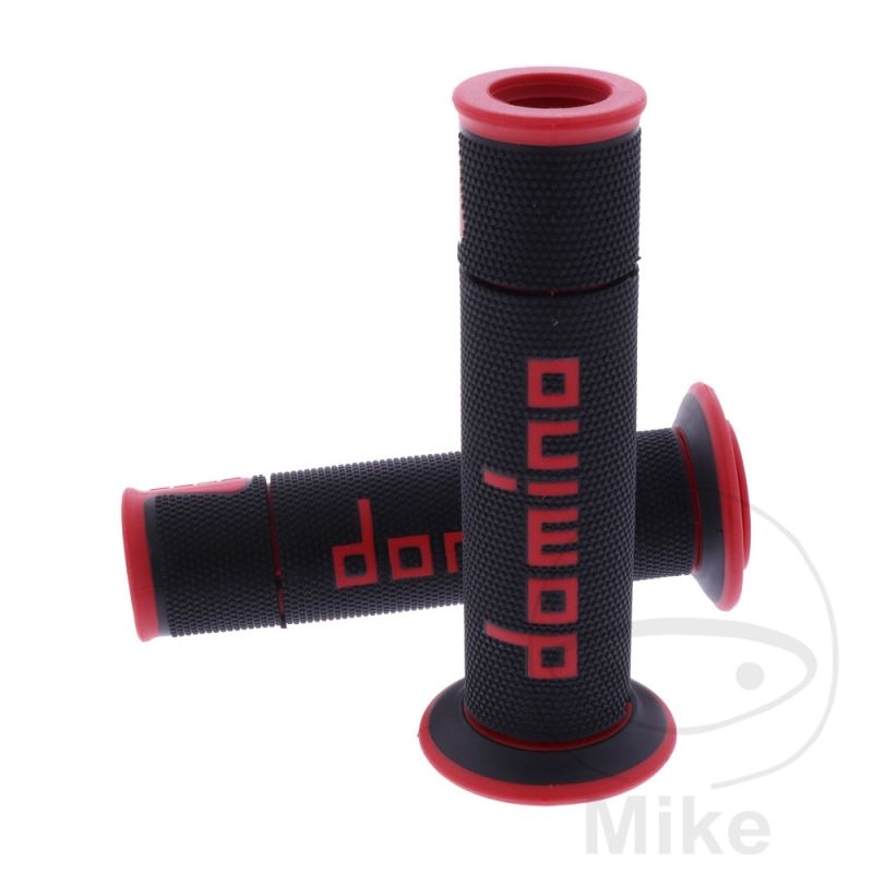 Puños Domino A450 Negro/Rojo Abierto | Motos Camaral