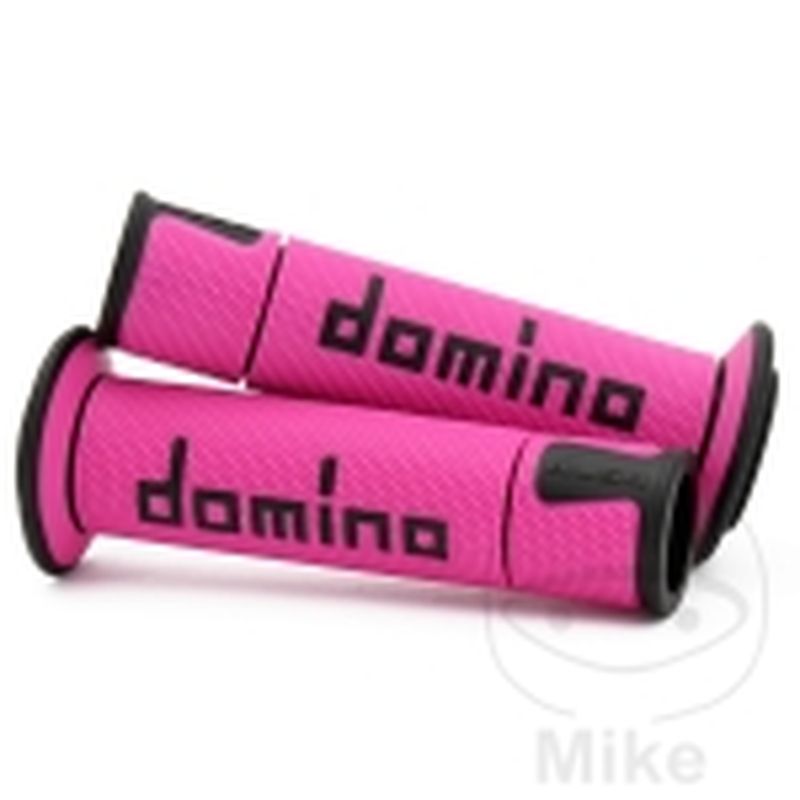 Puños A450 Negro/Rosa Domino 22/26mm | Motos Camaral