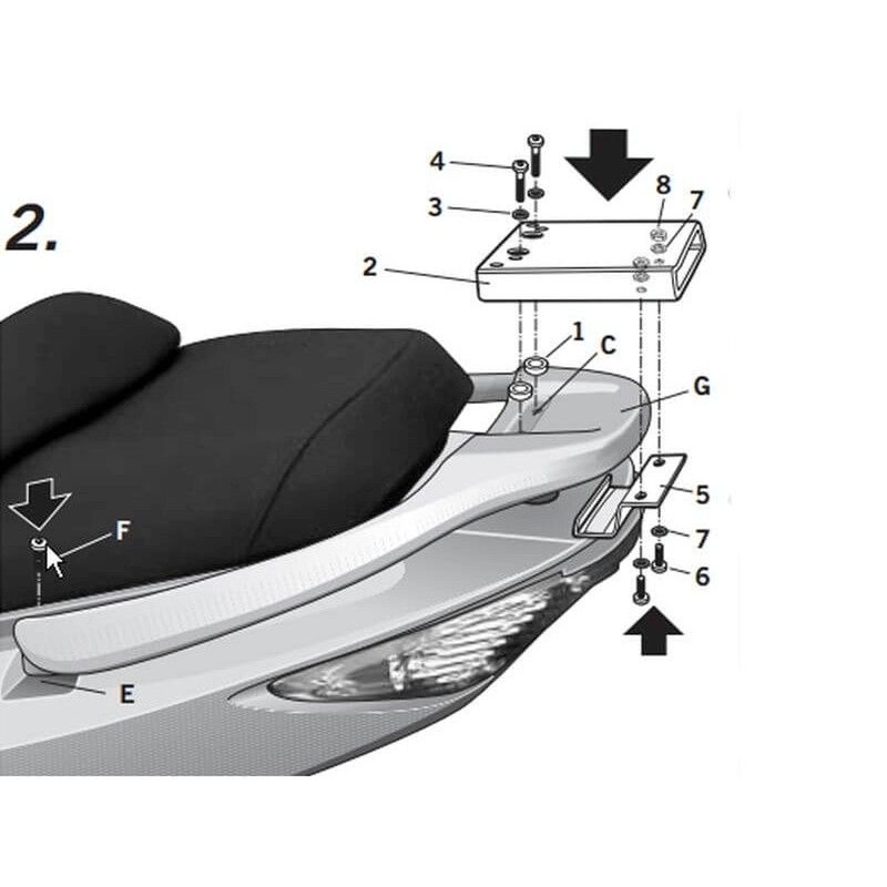 Fijaciones SHAD KYMCO XCITING 500 R/ABS 05-10 - motoscamaralweb.com