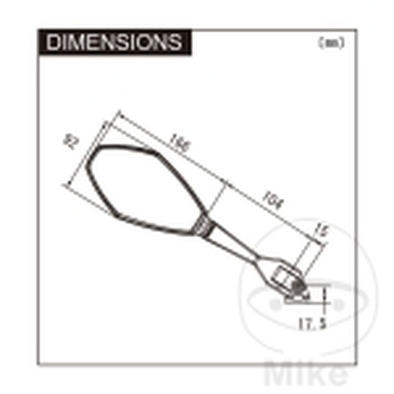Retrovisor Derecho Negro Universal Daytona | Motos Camaral
