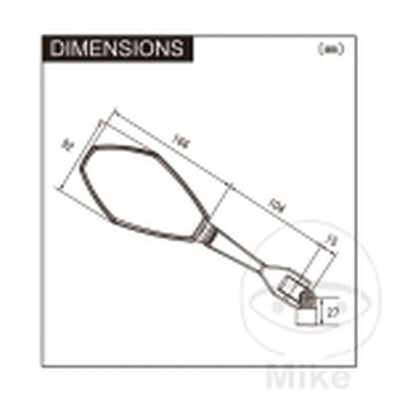 Retrovisor Derecho Negro Universal Daytona | Motos Camaral