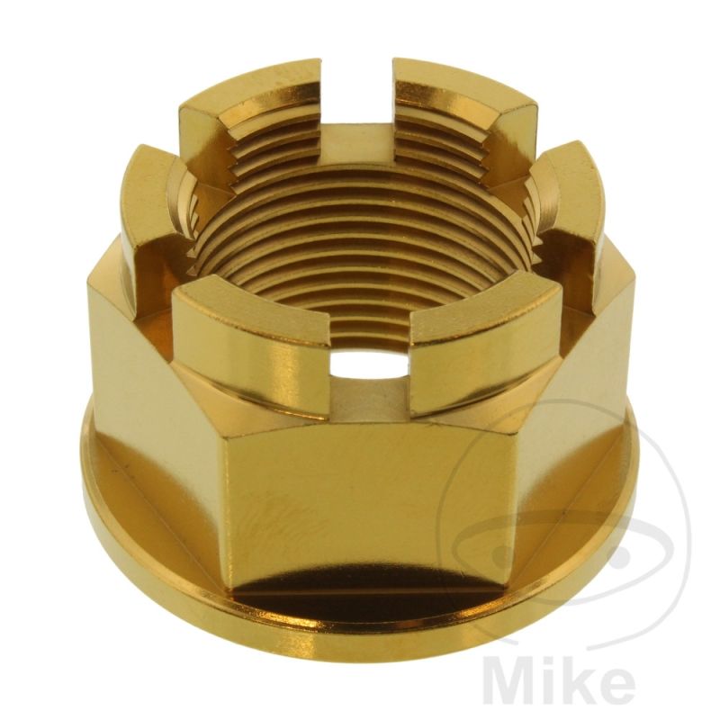 Tuerca de Eje M24x1.5 Inox V4A Dorado | Motos Camaral