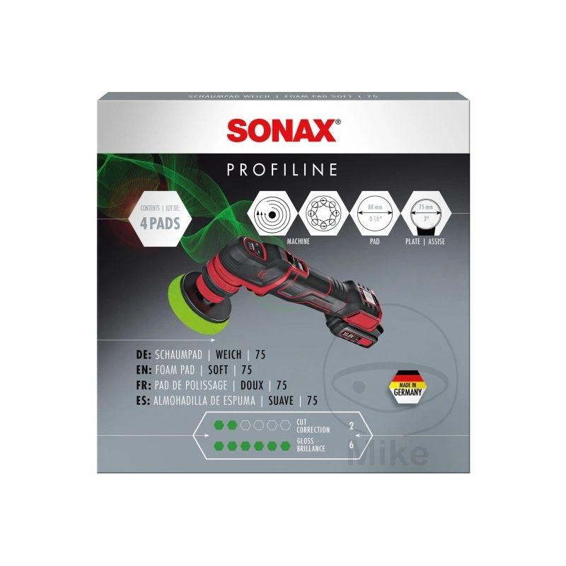 Schaumpad Suave 75 mm 4 pzas | Sonax | Motos Camaral