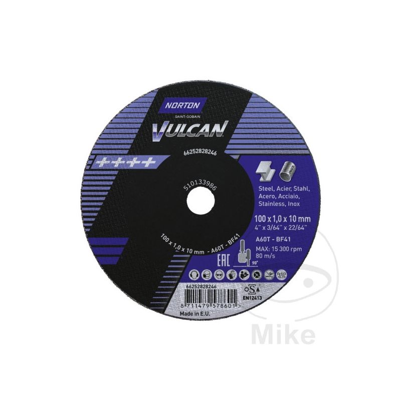 Muela Abrasiva Tronzar 100x1.0 Norton Vulcan | Motos Camaral