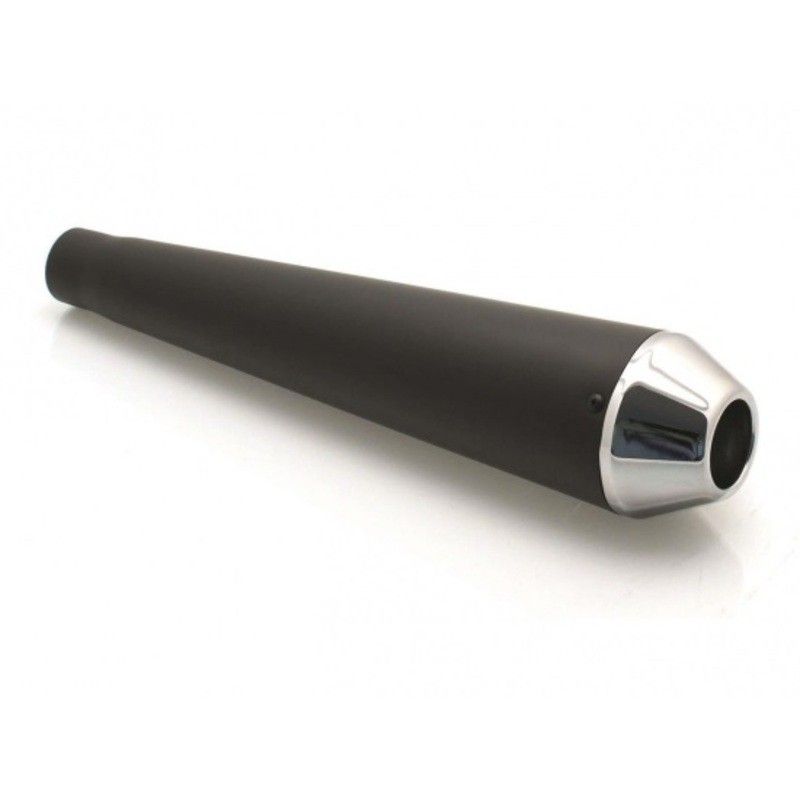 Silencioso Vintage universal V PARTS Series Megaton negro/tapa cromada. no homologado - motoscamaralweb.com