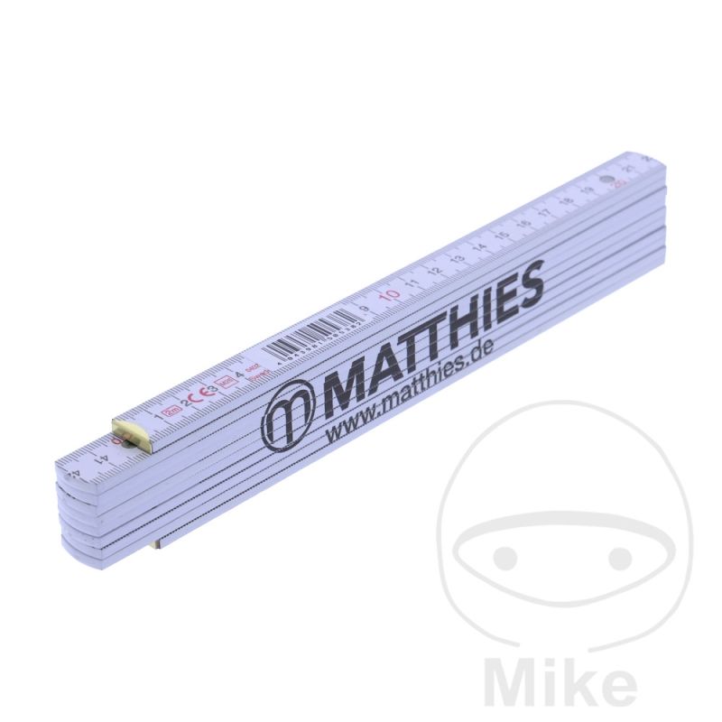 Metro Plegable Madera 2m Blanco | Matthies | Motos Camaral