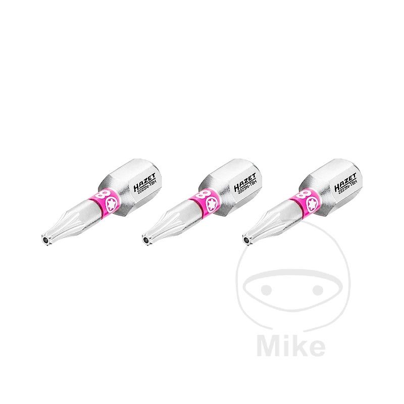 Puntas Torx T8H 1/4" 25 mm 3 pzas | Motos Camaral