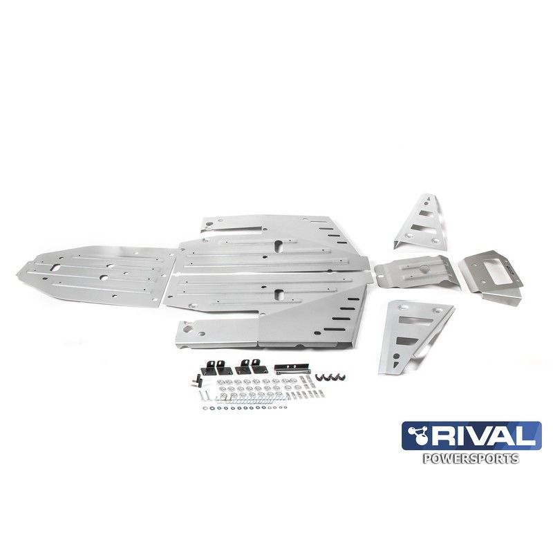 RIVAL Complete skid plate kit - Aluminium Polaris RZR 1000 XP/Turbo - motoscamaralweb.com