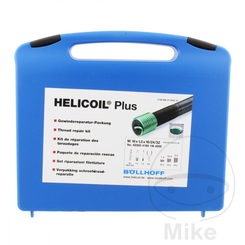 Kit Reparación Rosca Helicoil Plus M16x1.5 | Motos Camaral