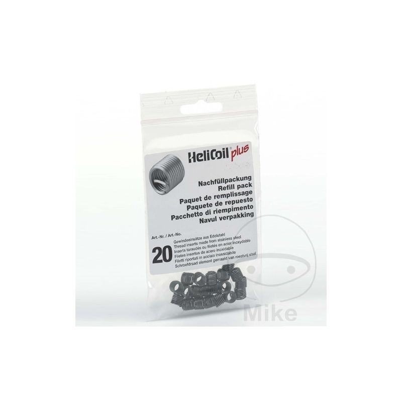 Helicoil Plus M6x1.0 L9mm 20 Pzas | Repuesto | Motos Camaral