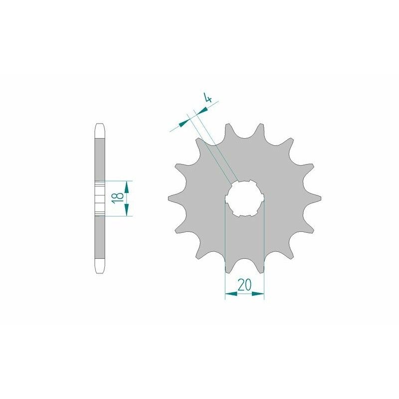 Piñón AFAM acero estándar 20303 - Paso 520 - motoscamaralweb.com