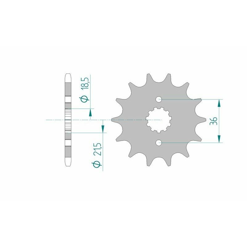 Piñón AFAM acero estándar 20304 - Paso 520 - motoscamaralweb.com