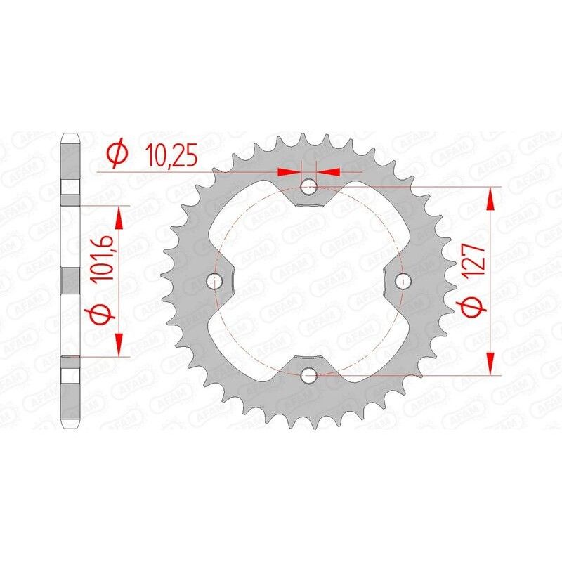 Corona AFAM acero estándar 98500 - Paso 520 - motoscamaralweb.com