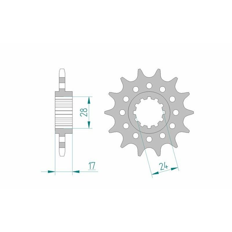 Piñón AFAM acero estándar 20511 - Paso 520 - motoscamaralweb.com