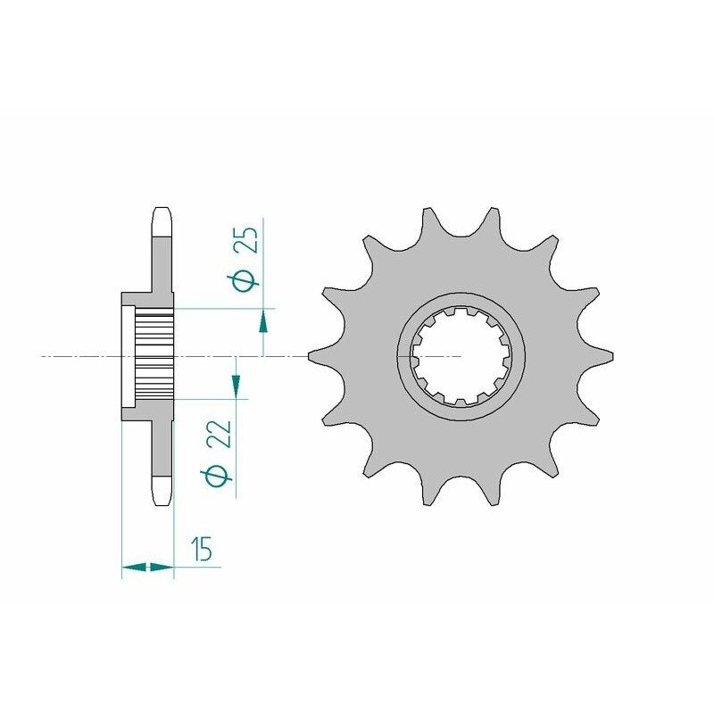 Piñón AFAM acero estándar 24510 - Paso 520 - motoscamaralweb.com