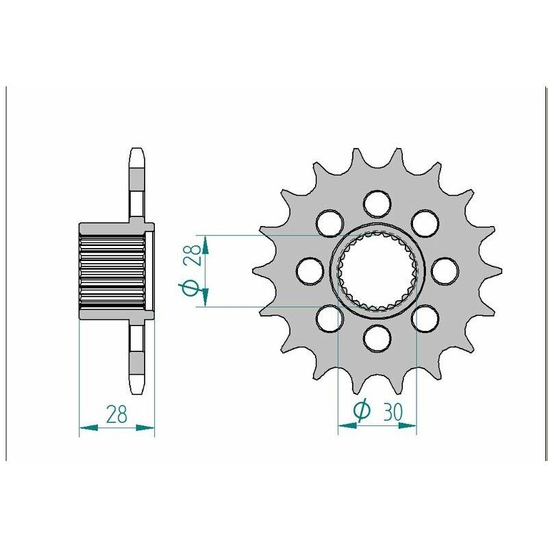 Piñón AFAM acero estándar 37601 - Paso 525 - motoscamaralweb.com