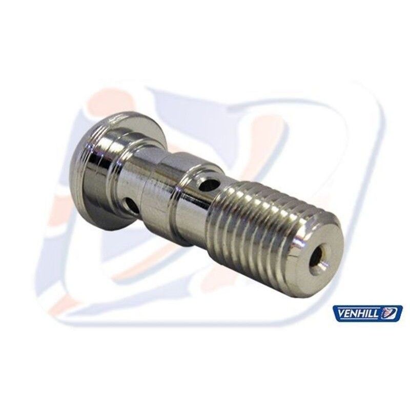 Tornillo doble alomado M10x1.25 Venhill cromado - motoscamaralweb.com