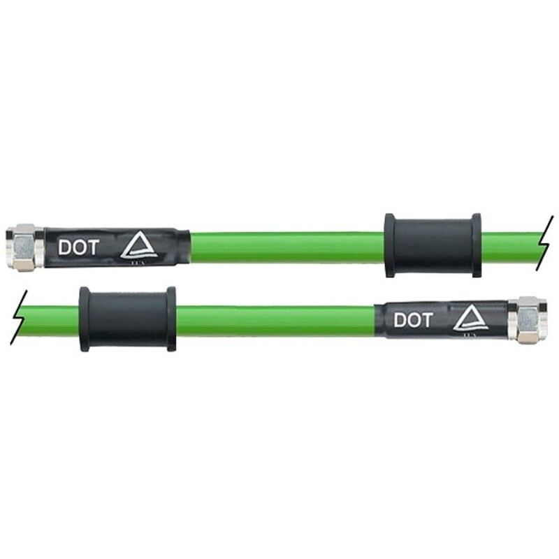 Latiguillo metálico verde Venhill 175mm tuercas cromadas - motoscamaralweb.com