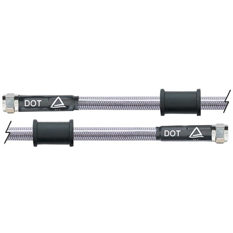 Latiguillo metálico transparente Venhill 575mm tuercas cromadas - motoscamaralweb.com