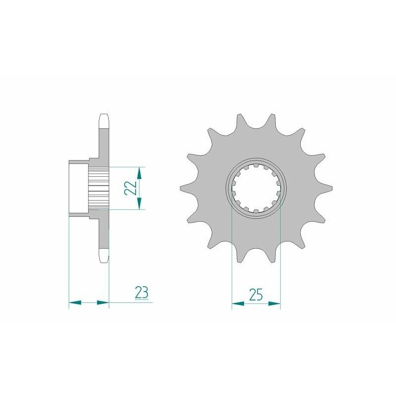 Piñón AFAM acero estándar 58500 - Paso 520 - motoscamaralweb.com