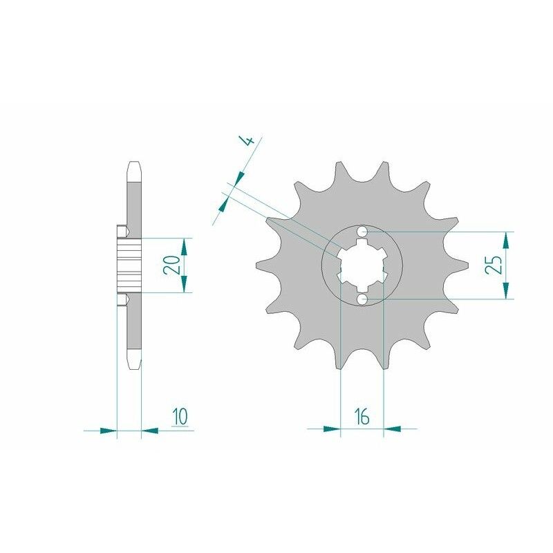 Piñón AFAM acero estándar 64200 - Paso 520 - motoscamaralweb.com