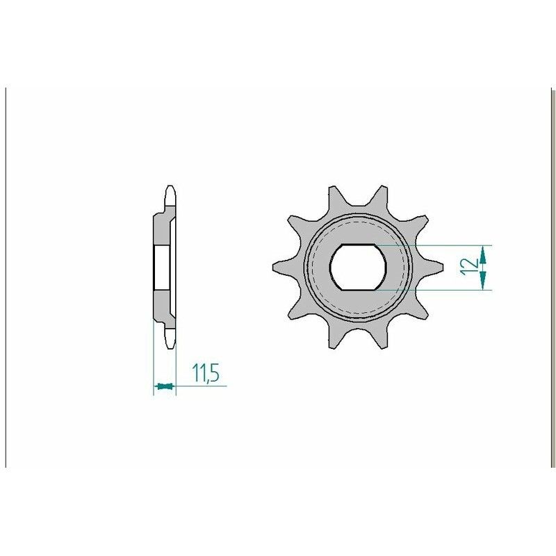 Piñón AFAM acero estándar 94123 - Paso 420 - motoscamaralweb.com