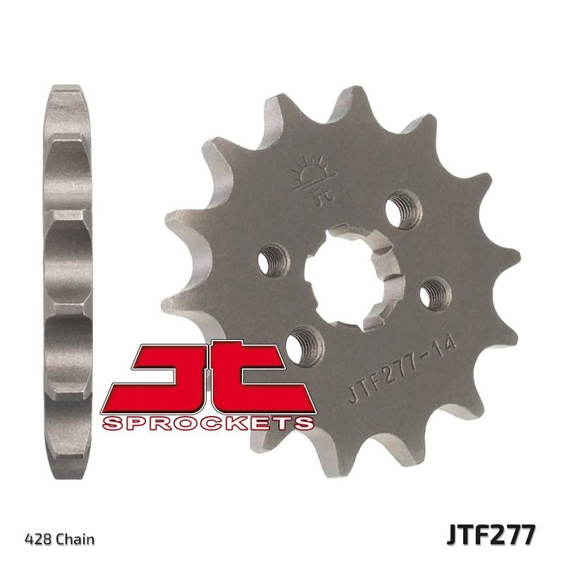 Piñón JT SPROCKETS acero estándar 277 - Paso 428 - motoscamaralweb.com