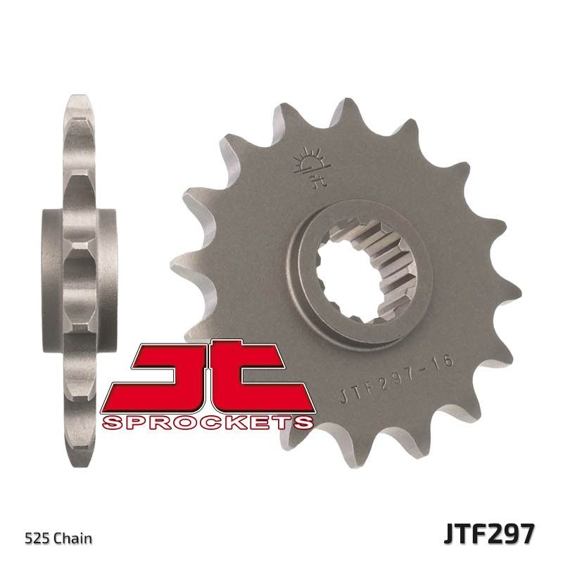 Piñón JT SPROCKETS acero estándar 297 - Paso 525 - motoscamaralweb.com