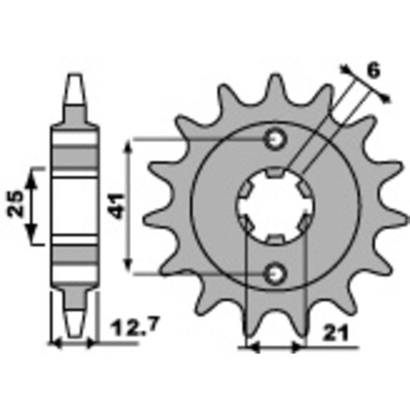 Piñón PBR acero estándar 288 - 530 - motoscamaralweb.com