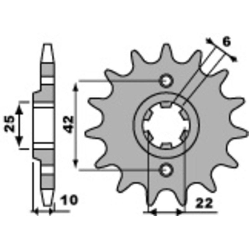 Piñón PBR acero estándar 349 - 520 - motoscamaralweb.com
