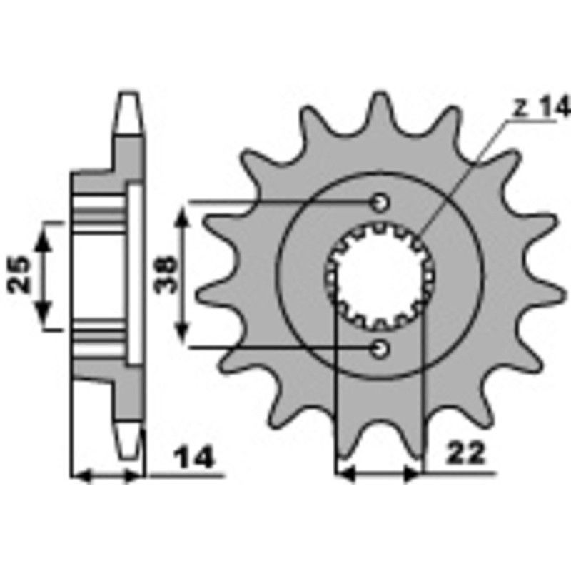 Piñón PBR acero estándar 497 - 530 - motoscamaralweb.com