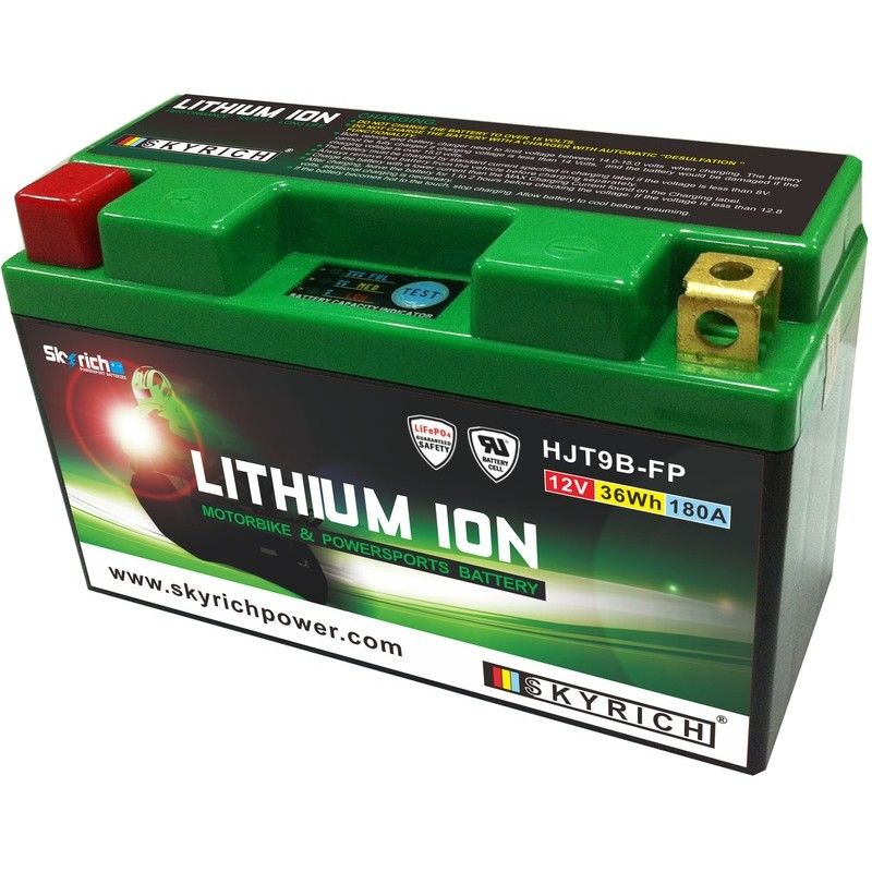 Batería de litio Skyrich LIT9B (Con indicador de carga) - motoscamaralweb.com
