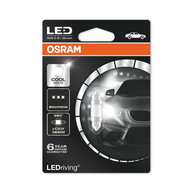 Lámpara OSRAM LED Retofit 12V cool Festoon 6000K - motoscamaralweb.com