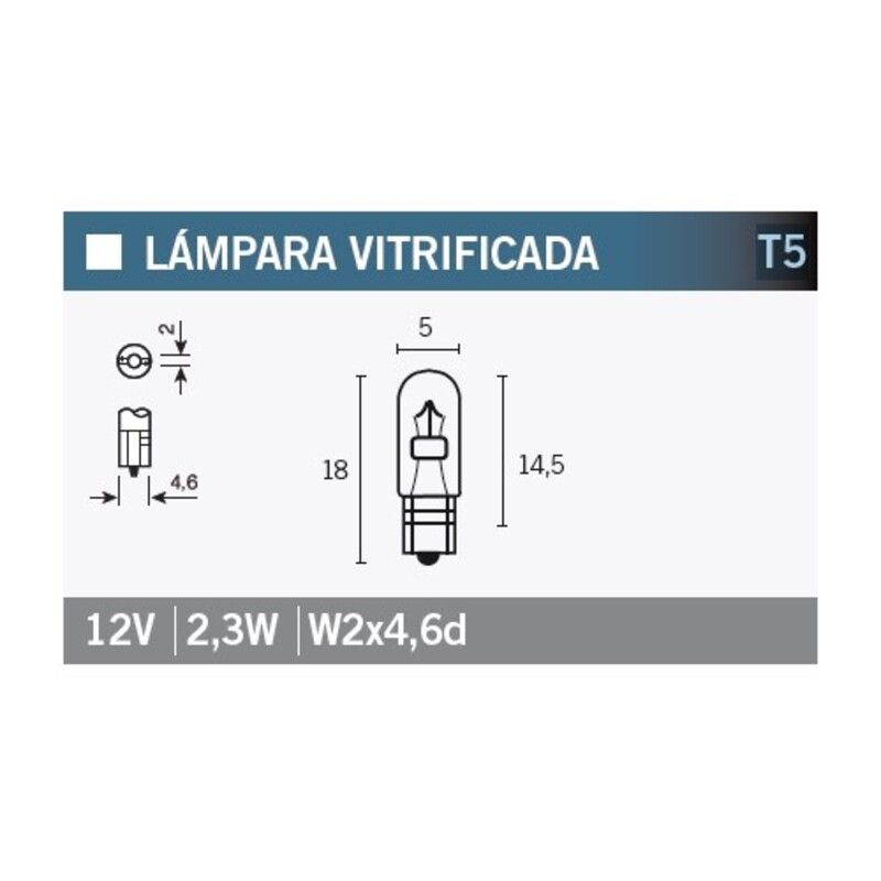 Lámpara OSRAM 2723 - 12V 2W - 10 uds - motoscamaralweb.com