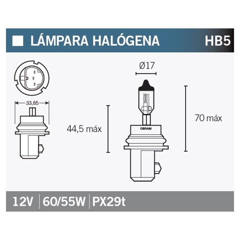 Lámpara OSRAM 9007 HB5 - motoscamaralweb.com