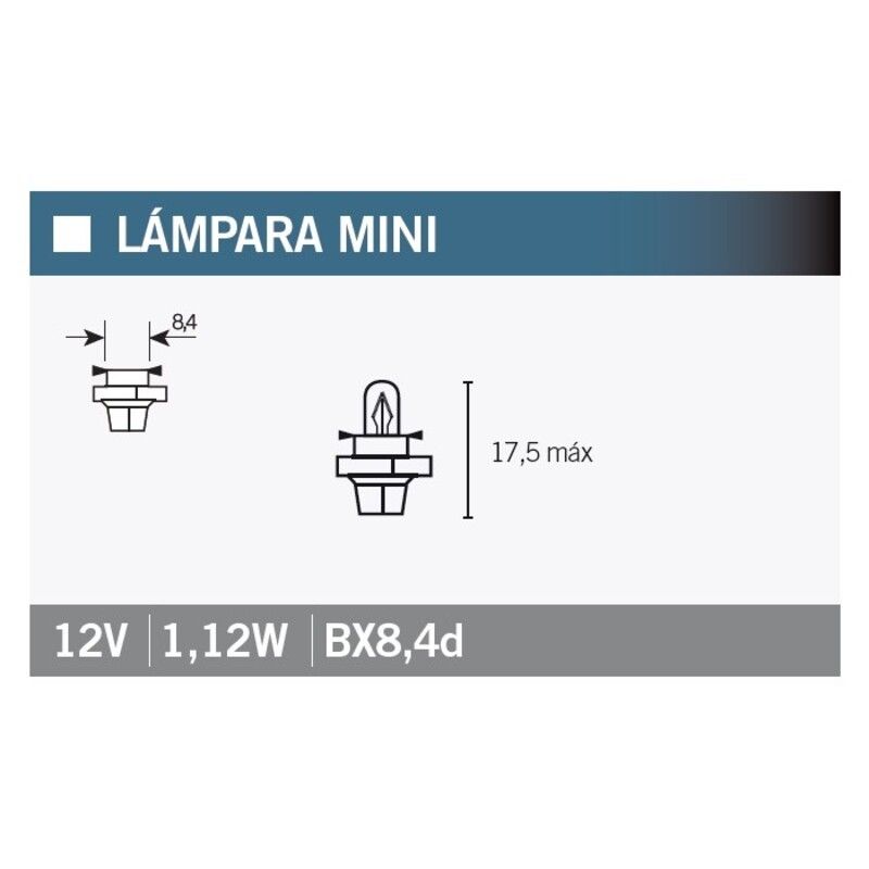 Lámpara OSRAM 2473MFx6 12V 1.5W - 10 uds - motoscamaralweb.com