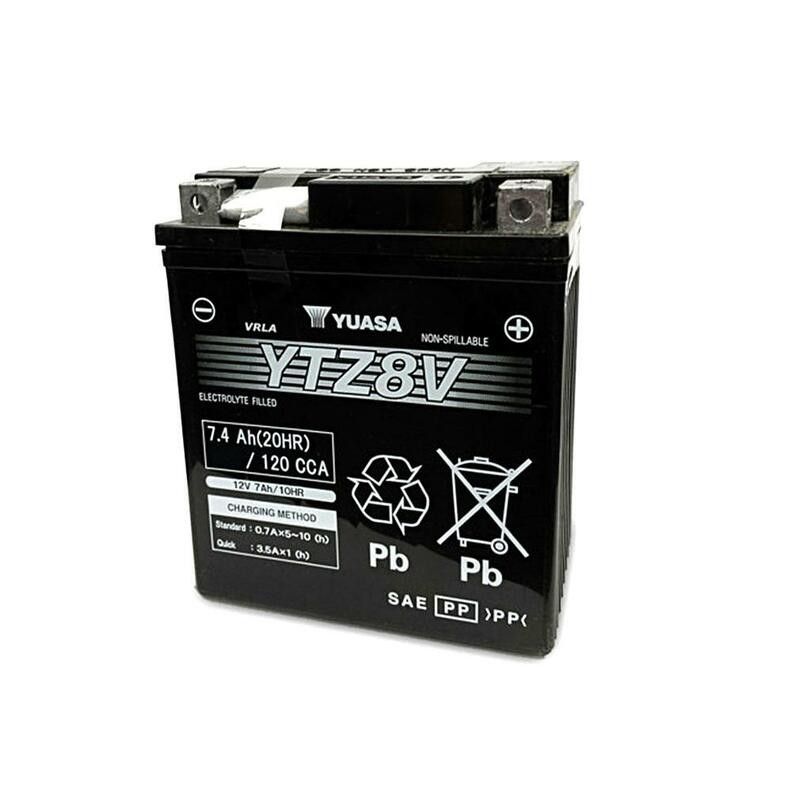 Yuasa battery YTZ8V Wet charged (cargada y activada) - motoscamaralweb.com