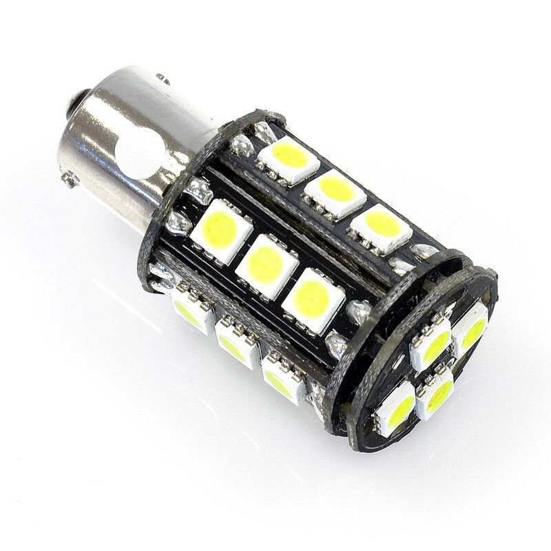 Lámpara V PARTS LED BA15s 22 leds 12V Blanca - motoscamaralweb.com