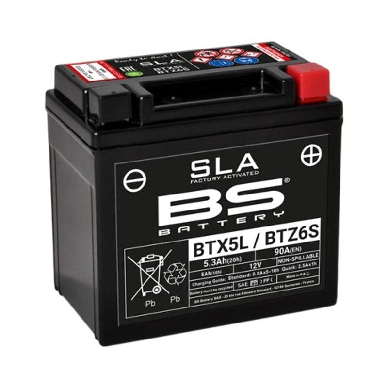 Batería BS BATTERY SLA BTX5L / BTZ6S - motoscamaralweb.com