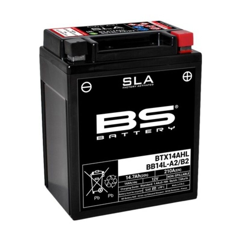 Batería BS BATTERY SLA BTX14AHL / BB14L-A2/B2 (FA) - motoscamaralweb.com