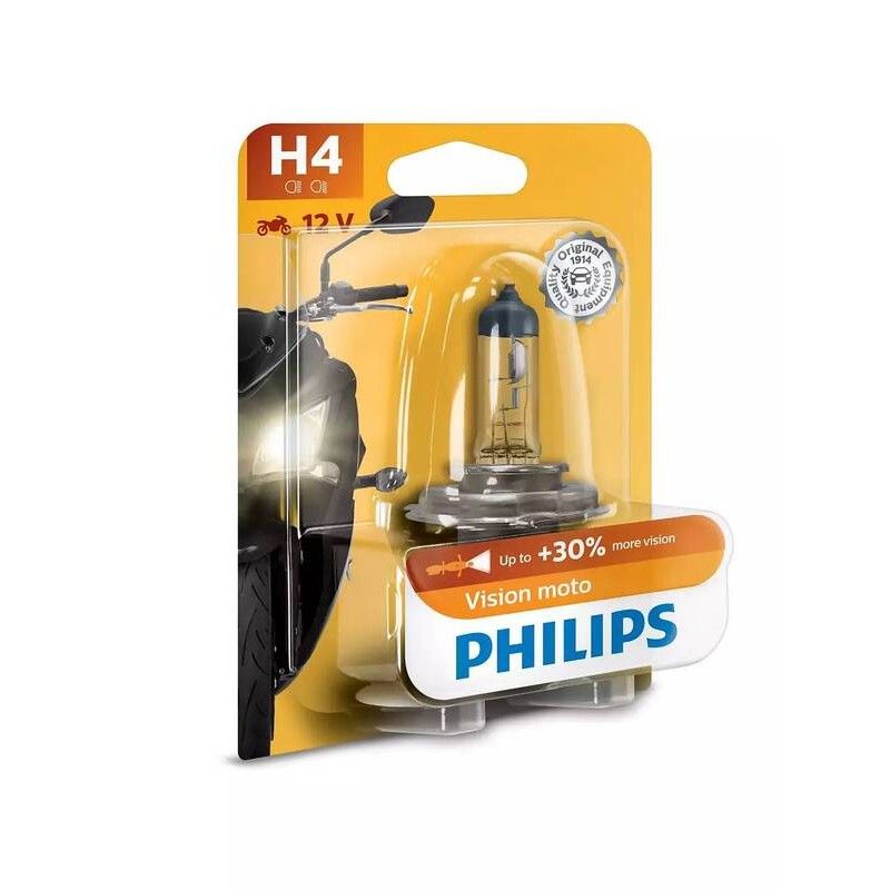 Lámpara PHILIPS H4 Vision Moto 12V / 60 / 55W - 1 ud - motoscamaralweb.com