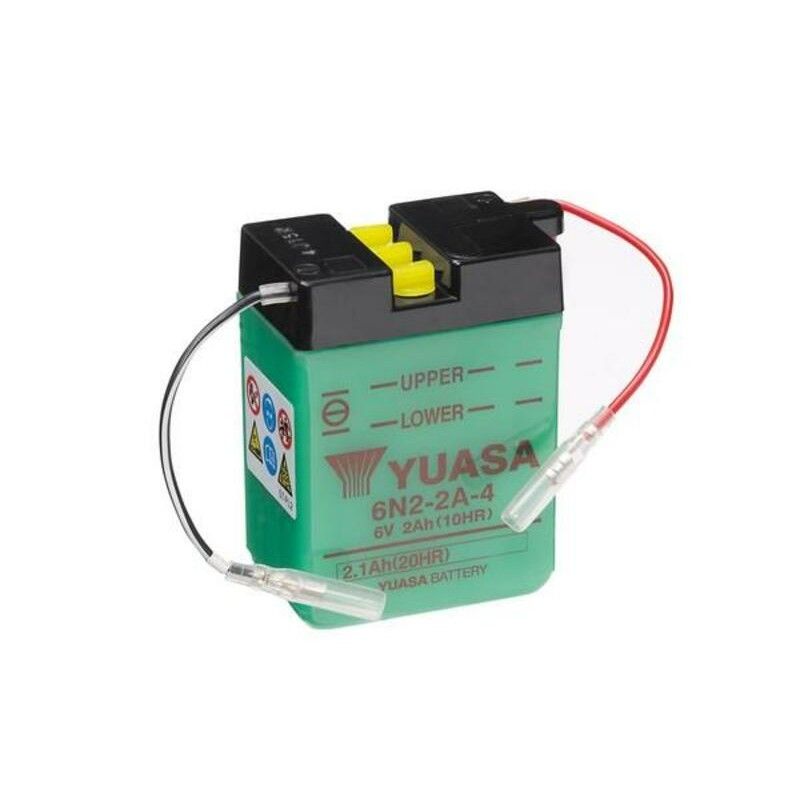 Batería YUASA 6N2-2A-4 Dry charged (sin electrolito) - motoscamaralweb.com